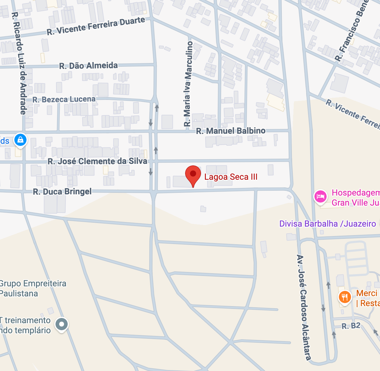 Mapa da localização do Lagoa Seca III